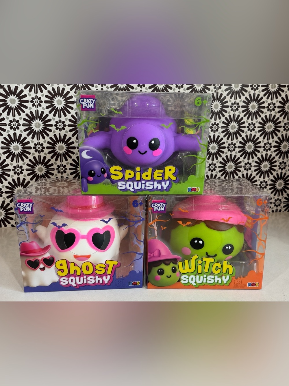 RMS jumbo squishy - witch, ghost, and spider BUNDLE